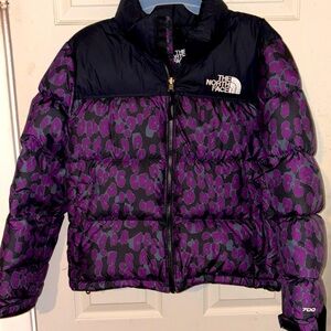 The North Face Purple Leopard Print Coat